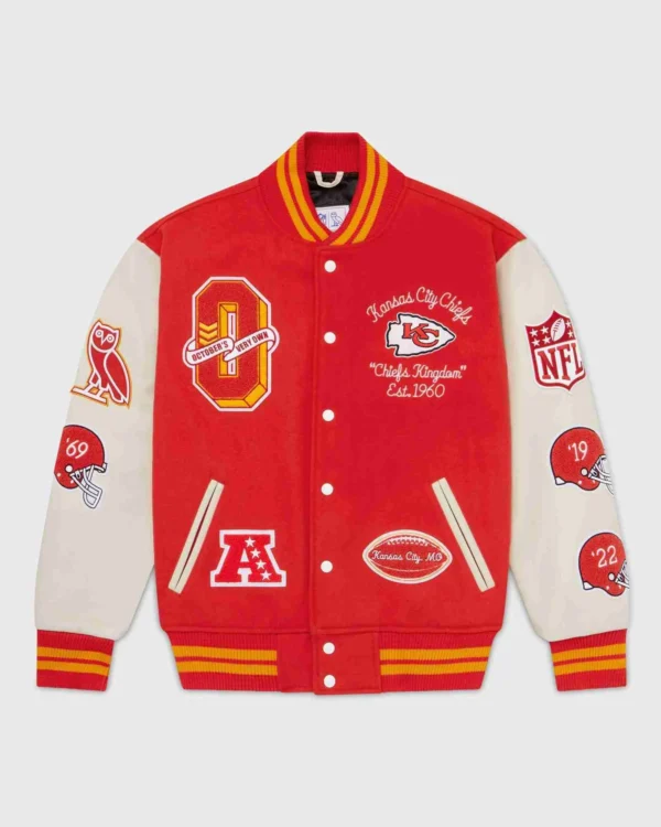 OVO Drake and NFL Chiefs Versity Jacket